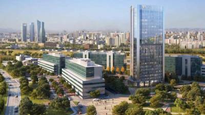 Recreación del nuevo rascacielos de Merlin en el Parque Empresarial Adequa.