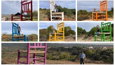Las siete sillas gigantes ya son un reclamo turístico en los municipios de la Plana de l’Arc. Juan Plasencia / Ioana Petenchi / Alfonso Donaire