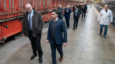 Denis Redonnet, Director General Adjunto y Alto Responsable de la Aplicación de la Política Comercial de la UE, en su visita al clúster castellonense.