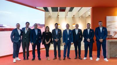 El equipo de Venux en la pasada edición de la feria internacional de Bolonia.