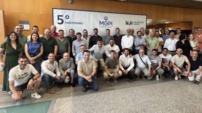 Los participantes en el acto.