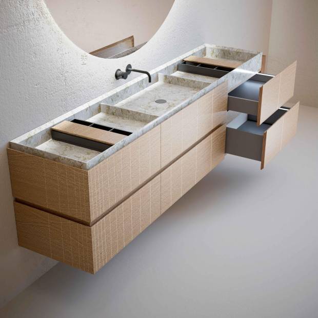 $!Detalle estructura con frisado asimétrico.