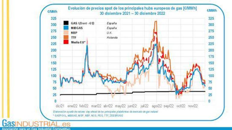 El precio medio del gas, a la baja $!El precio medio del gas, a la baja