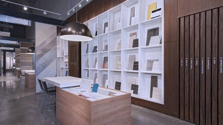 Ejemplo de una zona técnica en la exposición de azulejos de Interceramic en Dallas, Estados Unidos. $!Ejemplo de una zona técnica en la exposición de azulejos de Interceramic en Dallas, Estados Unidos.