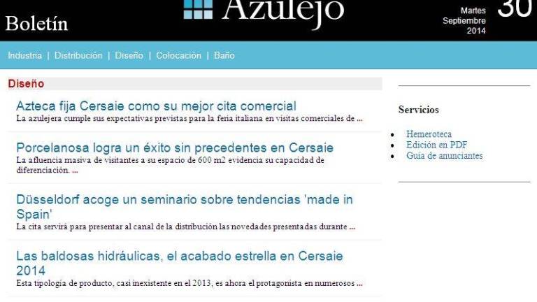 'El Periódico del Azulejo' activa su boletín semanal de noticias