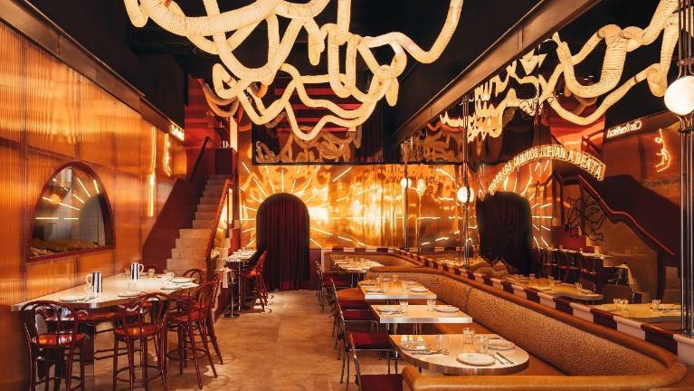 El interiorismo del nuevo restaurante italiano Beata Pasta Goya en Madrid