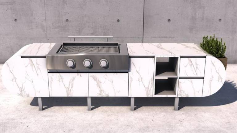 ASA-D2, propuesta de cocina de exterior creada con Dekton