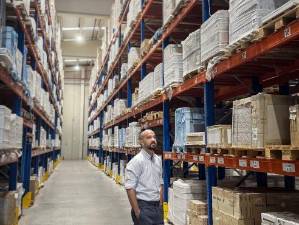 $!Joaquim Domènech, en el almacén logístico de Gamma en Sallent, en la provincia de Barcelona.