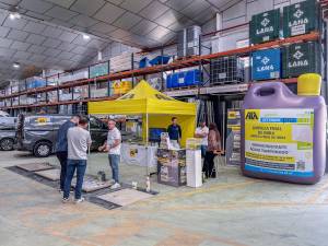 Detalle de la instalación habilitada por Fila Iberia en la sede del distribuidor Amado Salvador en Quart de Poblet (Valencia).