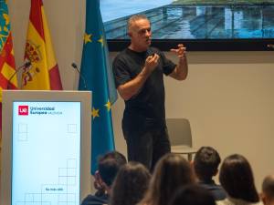 El arquitecto Ramón Esteve, durante la sesión en Valencia.