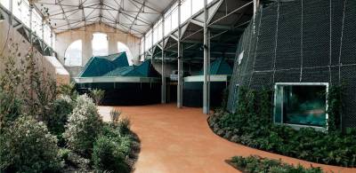Nave 15 del Matadero de Madrid con el projecto de Langarita Navarro.