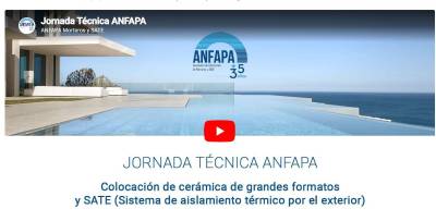 Vídeo | Jornada de Anfapa sobre colocación de cerámica de gran formato y SATE