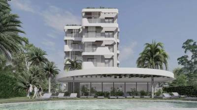 Complejo de hotel-apartamento que Intelier impulsa en Benicàssim, en el espacio que anteriormente ocupaba el hotel Azor.
