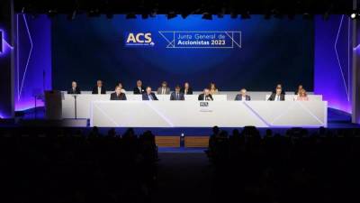 Una junta general de accionistas de ACS.