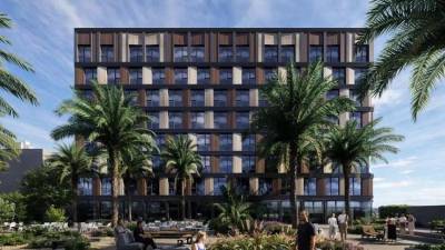 Recreación del nuevo hotel de Take Point en la avenida de las Cortes Valencianas de Valencia.