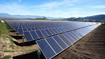 Imagen de archivo de un parque fotovoltaico.