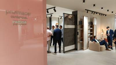 El espacio de Prissmacer en Cersaie 2025. Foto: Bartomeu Roig