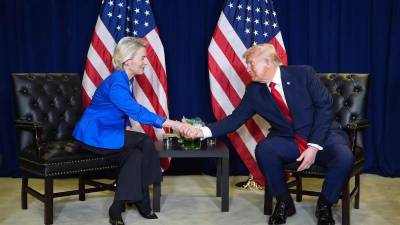 Donald Trump y Ursula von der Leyen, el pasado 23 de septiembre en Nueva York.