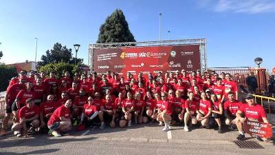 El equipo de Pamesa en la Carrera de las Empresas de Castellón.