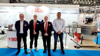 El equipo de Sacmi Ibérica en la feria que se celebra hasta el 2 de junio en Barcelona.