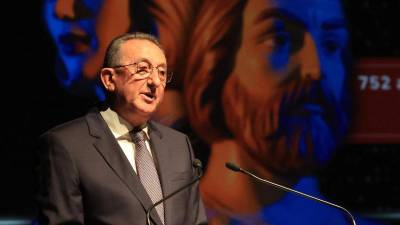 $!Manuel Rubert, durante su alocución.