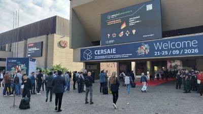 La entrada principal a Cersaie 2026.
