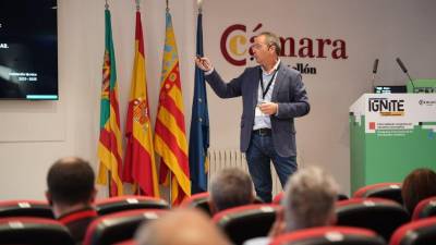 El director general de Reymansa, Javier López, durante su reciente participación en el congreso Ignite, en Castellón.