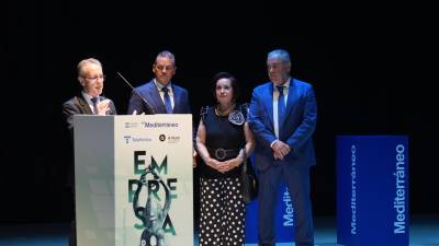 $!Alejandro Bellido, durante su parlamento en la gala de Empresa del Año de Castellón.