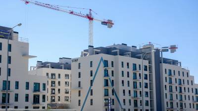 Viviendas en construcción en Madrid.