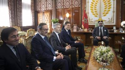 Rabat, 19 de noviembre de 2018.- El presidente del Gobierno Pedro Sánchez se reúne con el Rey de Marruecos Mohamed VI.