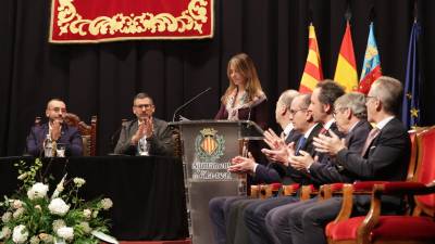 18/01/2026. VILA-REAL. En el Auditori Municipal Músic Rafael Beltrán Moner, acto de entrega de las medallas de oro de la ciudad, una de ellas a MEDITERRÁNEO, por su centenario.
