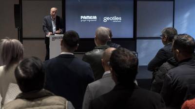 $!Fernando Roig, en la presentación del showroom de Geotiles.