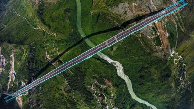 Guizhou’s Huajiang Grand Canyon Bridge.