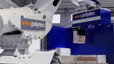 $!Robot de picking para cajas de azulejos de Polytec.