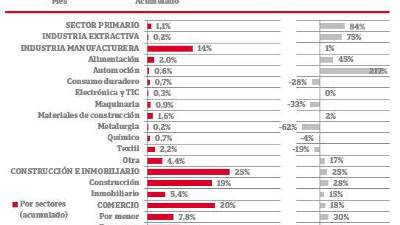 $!Las insolvencias concursales crecen un 13% en junio