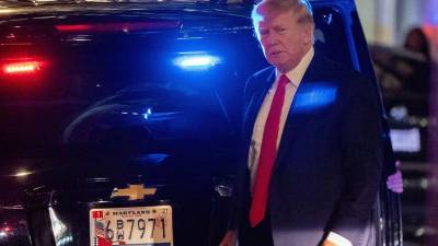 Donald Trump, a su llegada a la Trump Tower.