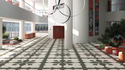 Micra, de Vives Azulejos y Gres, un acabado que actualiza un diseño histórico para el interiorismo contemporáneo.
