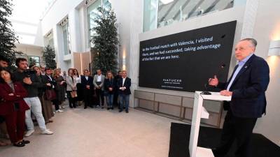 $!Fernando Roig, durante su alocución en la sede de Natucer.