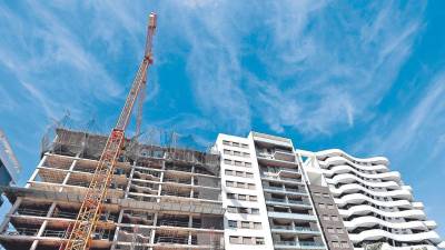 Imagen de la construcción de un edificio.