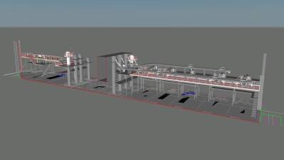 El proyecto en las instalaciones de Argenta se desarrolló sobre una base de escaneado láser 3D y modelado sobre nube de puntos.
