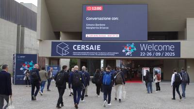 El acceso principal a Cersaie 2025.