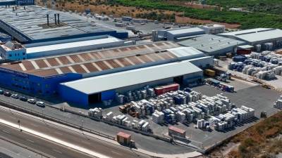 Imagen aérea del centro logístico de Raminatrans Castellón ubicado en Vila-real.