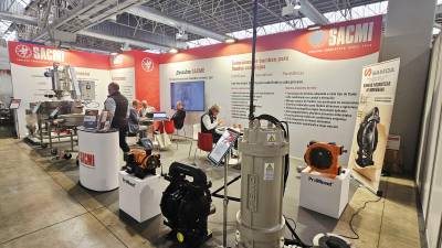 El espacio de Sacmi en la feria Exposólidos.