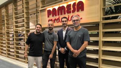 La delegación de Gamma Group en el espacio de Pamesa Cerámica.