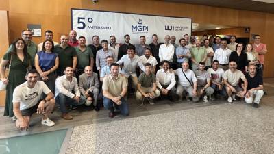 Los participantes en el acto.