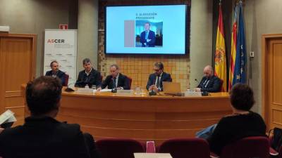 Imagen de la asamblea general electoral de Ascer celebrada este viernes en Castelló.
