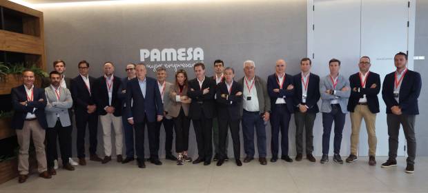 $!Fernando Roig, con los directivos de Pamesa Grupo Empresarial presentes en su comparecencia.