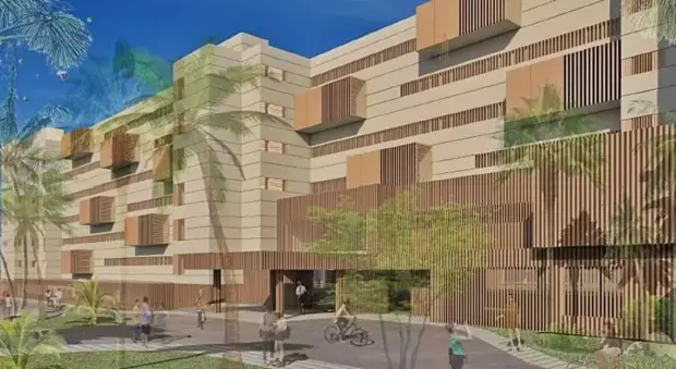 $!Figuración del hotel bioclimático proyectado por los dueños del Sidi.
