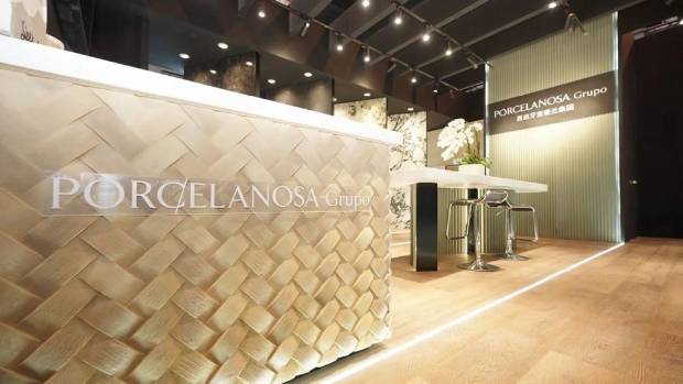 $!Imagen del estand de Porcelanosa Grupo en la feria.