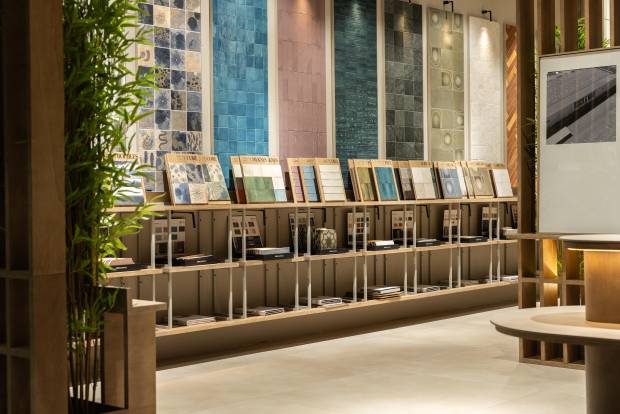 $!Uno de los espacios de la propuesta expositiva en Cersaie.